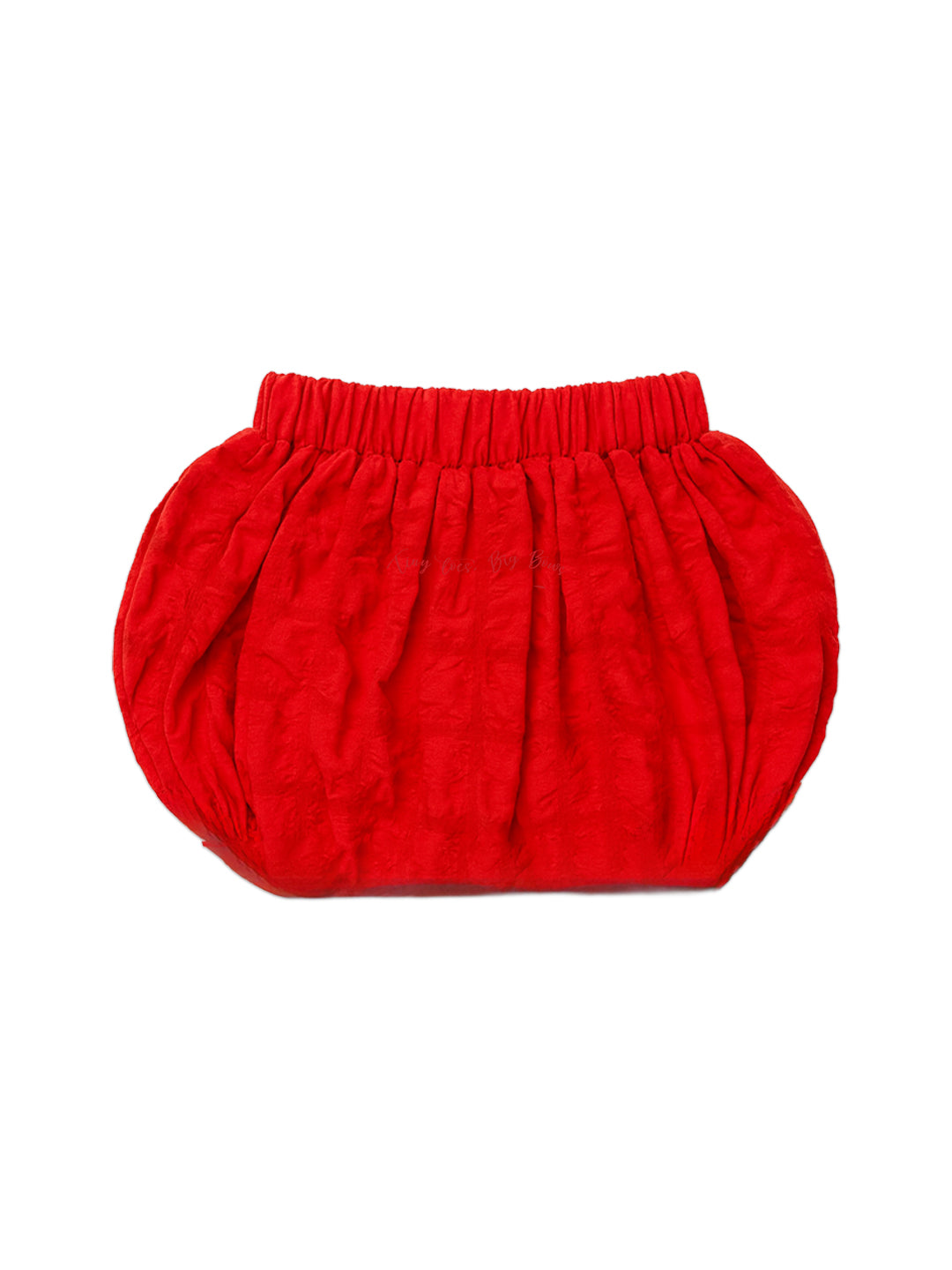 Nautinati Pink Printed Top And Red Balloon Skirt For Girls