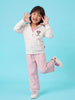 Nautinati Girls Disney Minnie Mouse Polka Dot Zip-Up Hoodie with 3D Bow Applique