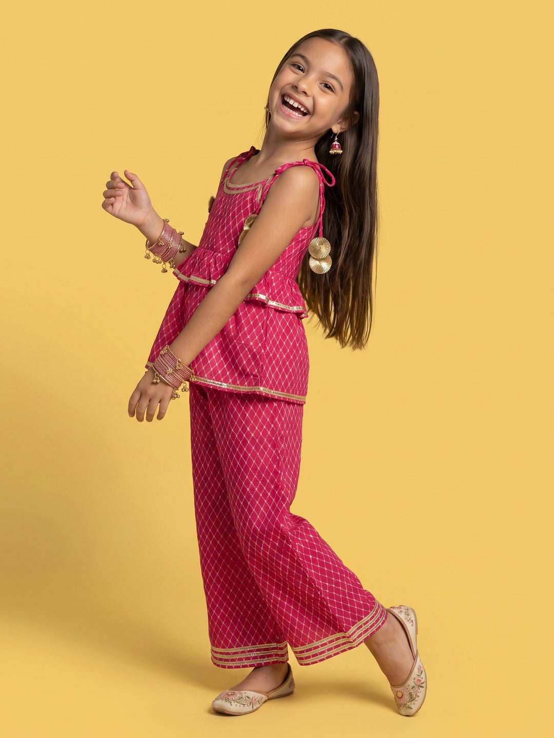 Nautinati Girls' Cotton Ethnic Festive Set | Age 2-10 Years