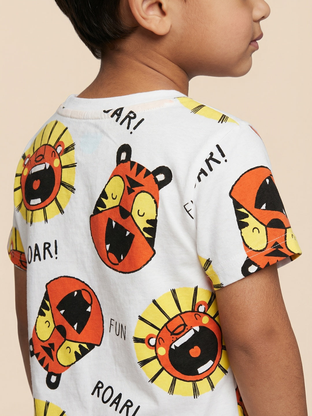 Nautinati Boys' Cotton All-over Animal Printed T-shirt Pack of 3