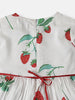 Nautinati Girls Soft Rayon Cotton Strawberry Print Frock