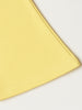 Nautinati Lemon Yellow Cotton Lycra Rib Fitted & Flared Leggings For Girls