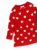 Nautinati Red Heart Print Sweater Dress