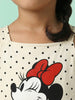 Nautinati Girls' 100% Cotton Disney Minnie Mouse Print with Polka Dots Jumpsuit with Ruffle Details