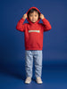 Nautinati Boys Disney Christmas Mickey Mouse Oversized Puff Printed Hooded Sweatshirt