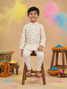 Boys' 100% Cotton Festive Resort Style Pastel Tropical Print Kurta & Pyjama Set