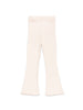 Nautinati Derby Rib Cotton Peach Top And Leggings Set For Girls