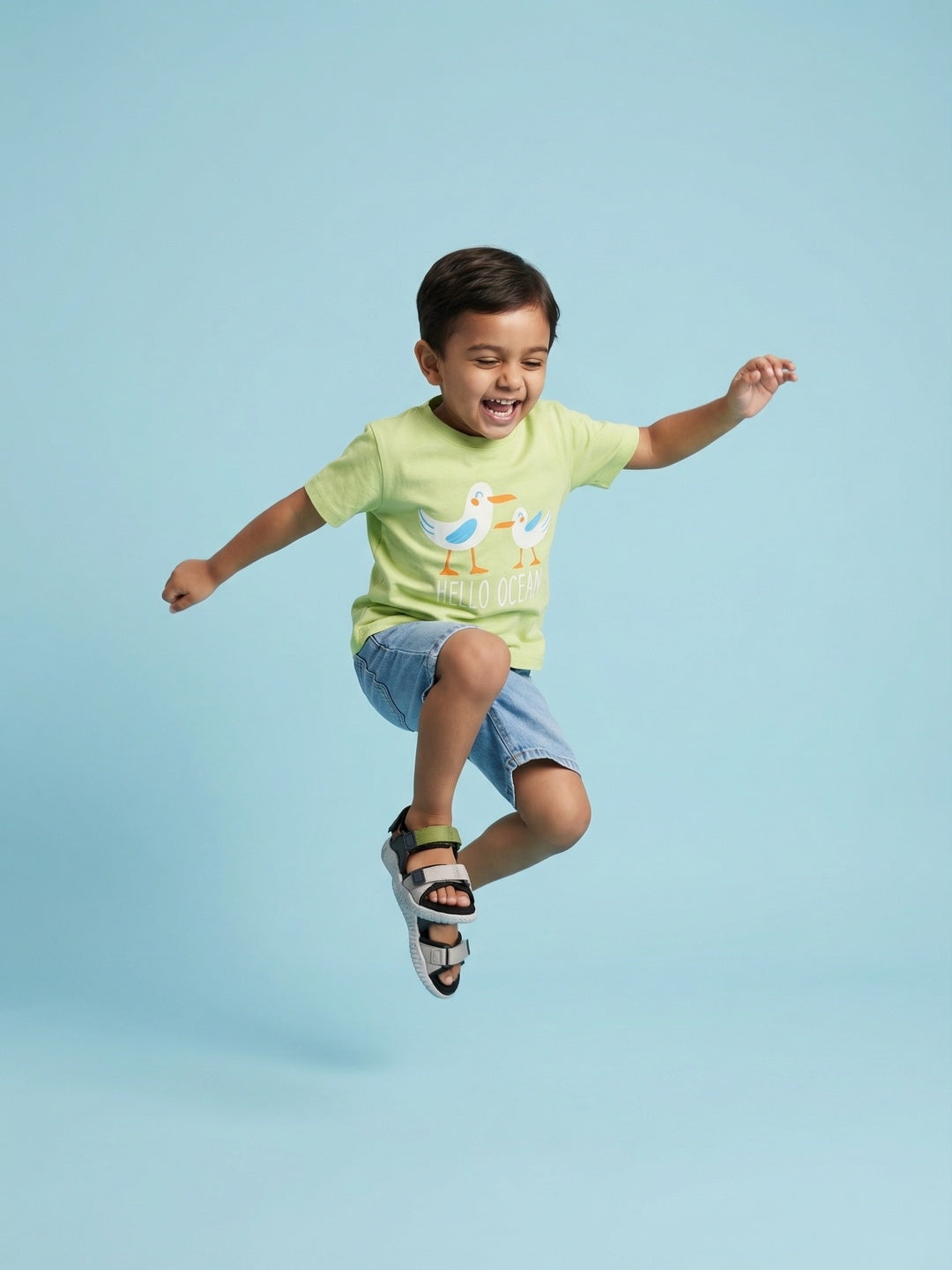 Nautinati Boys' Pack of 2 Cotton Ocean Printed T-shirts