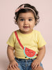 Nautinati Baby Girls' 100% Cotton Pack of 2 Printed Round Neck T-shirts
