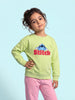 Nautinati Girls Disney Lilo & Stitch Oversized Puff Printed Sweatshirt and Jogger Set