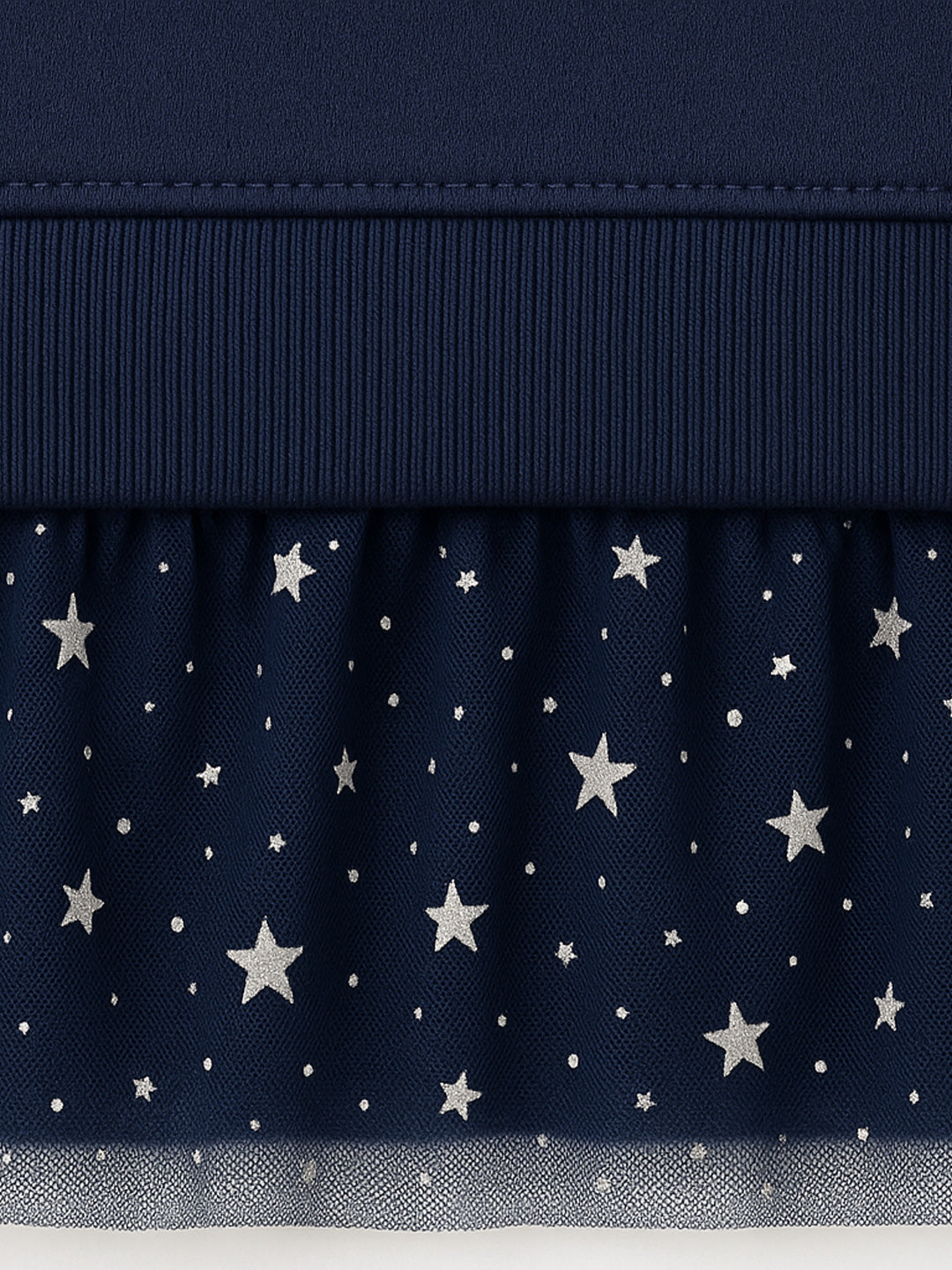 Nautinati Dark Blue Minnie Mouse Print Sweatshirt Dress For Girls