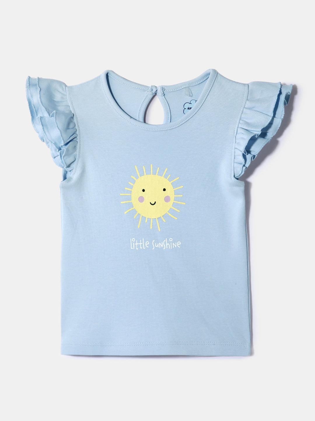 Nautinati Girls' 100% Cotton Printed Tops | Pack of 2 | Age 0 - 2 Years