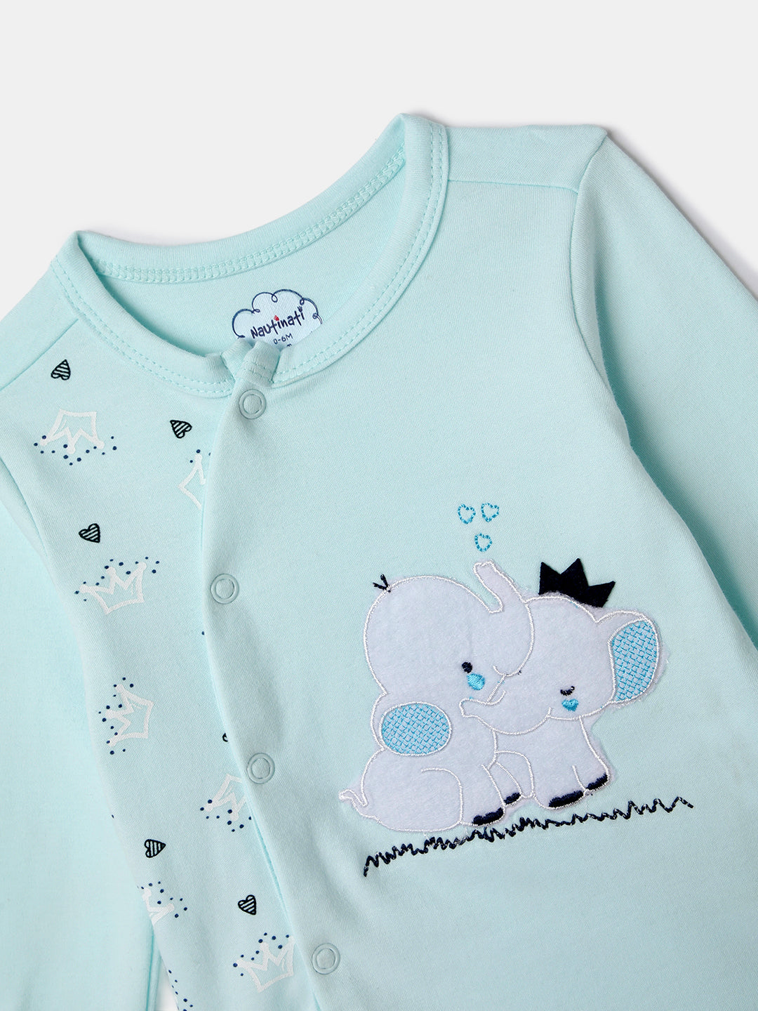 Nautinati Baby Blue Printed 7 Pieces Gift Set for Infant Boys