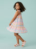 Nautinati Girls' Cotton A-line Pastel Gingham Chequered Strappy A-line Drop Waist Dress