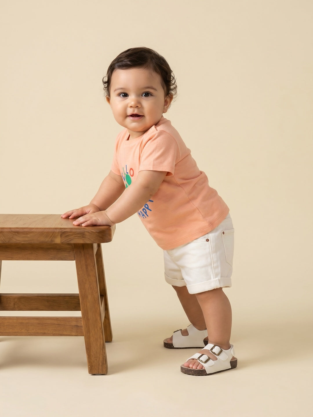 Nautinati Boys' Cotton Disney Mickey Mouse T-shirt with Snap Buttons