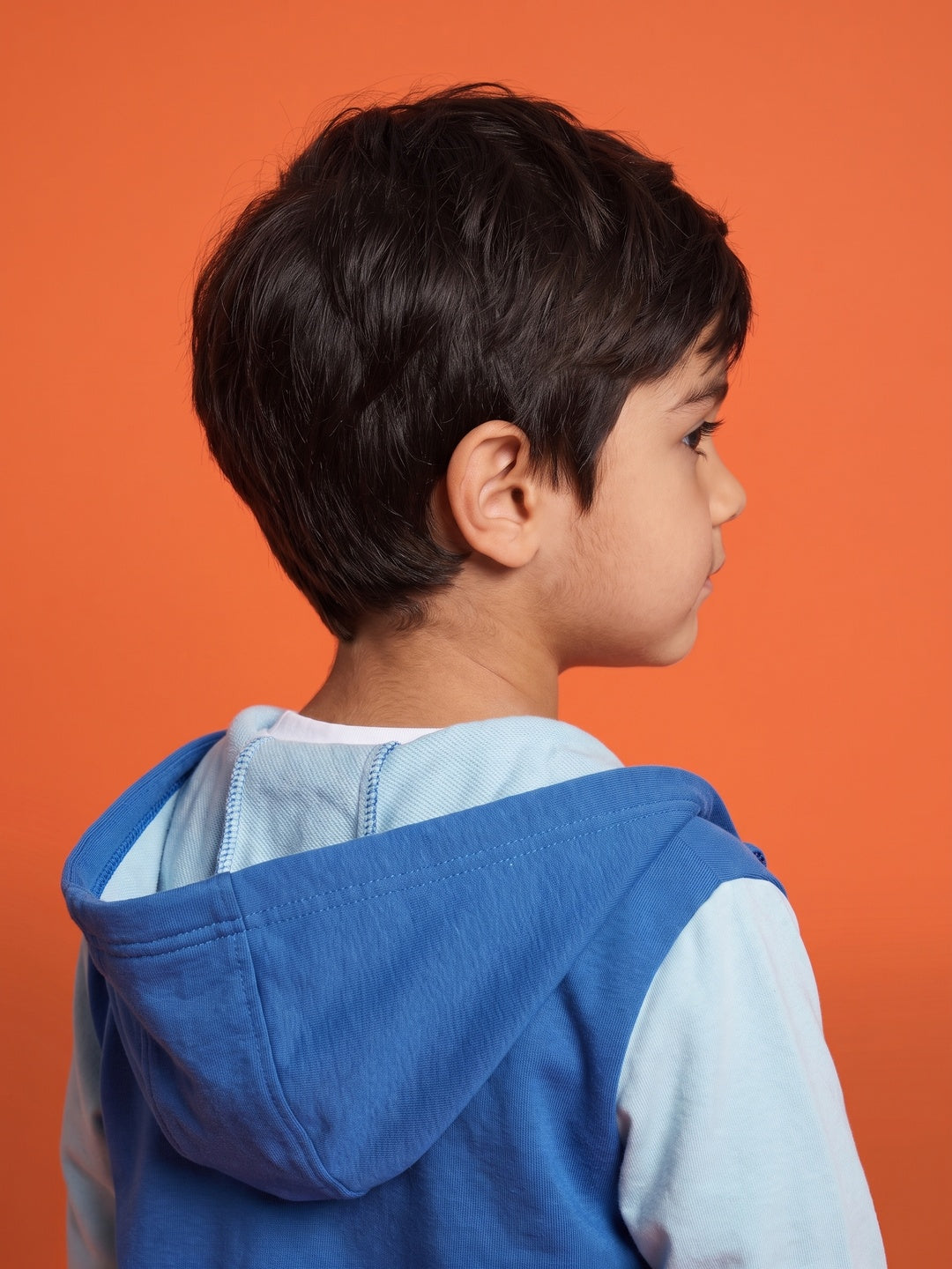 Nautinati Boys Oversized Colourblock Varsity Hoodie with Front Zip
