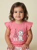 Nautinati Baby Girls' 100% Cotton Pack of 2 Disney Marie Cat Print Tops