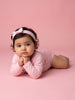 Nautinati Baby Girls Cotton Dinosaur Print Bodysuit with Headband (No Return | No Cancellation)