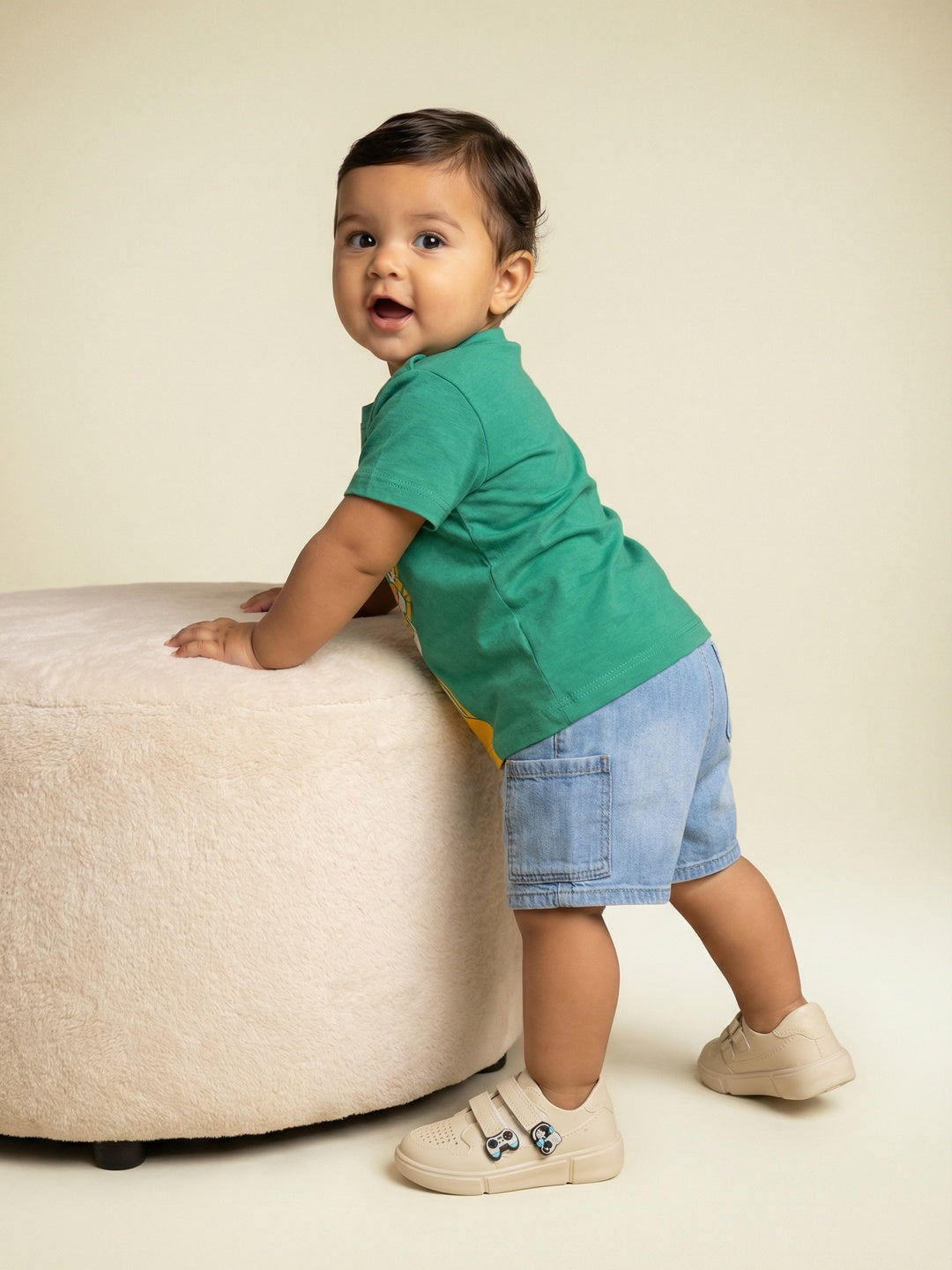 Nautinati Boys' 100% Cotton Pack of 2 Disney Simba Print Crew Neck T-shirts