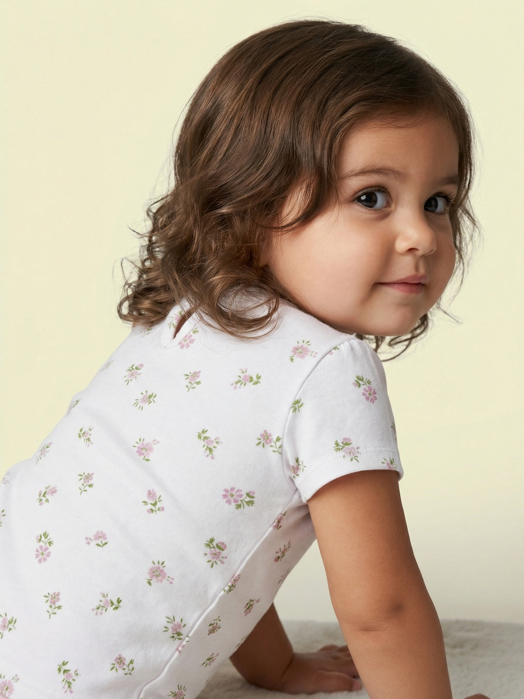 Nautinati Baby Girls Playful Printed Regular Fit Round Neck T-shirt and Shorts Clothing Set