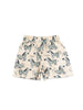 Nautinati Green & Cream Zebra Print Cotton Shirt And Shorts Set For Boys