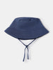 Nautinati Blue Colourblocked and Bear Print  T-shirt and Shorts Set With Bucket Hat for Boys