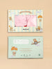 Nautinati Baby Girls' 100% Interlock Cotton Baby Pink & Red Graphic Printed 6-pieces Gift Set