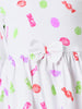 Nautinati Girls’ White Jersey Cotton Printed Dress