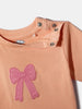 Nautinati Girls' Cotton Bow Embroidered Top and Skirt Set | Age 0 - 2 Years