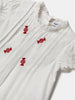 Nautinati Embroidered White Top and Red Shorts Set for Girls