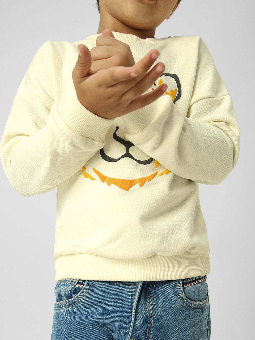 Boys Animal Printed Pullover Sweatshirt