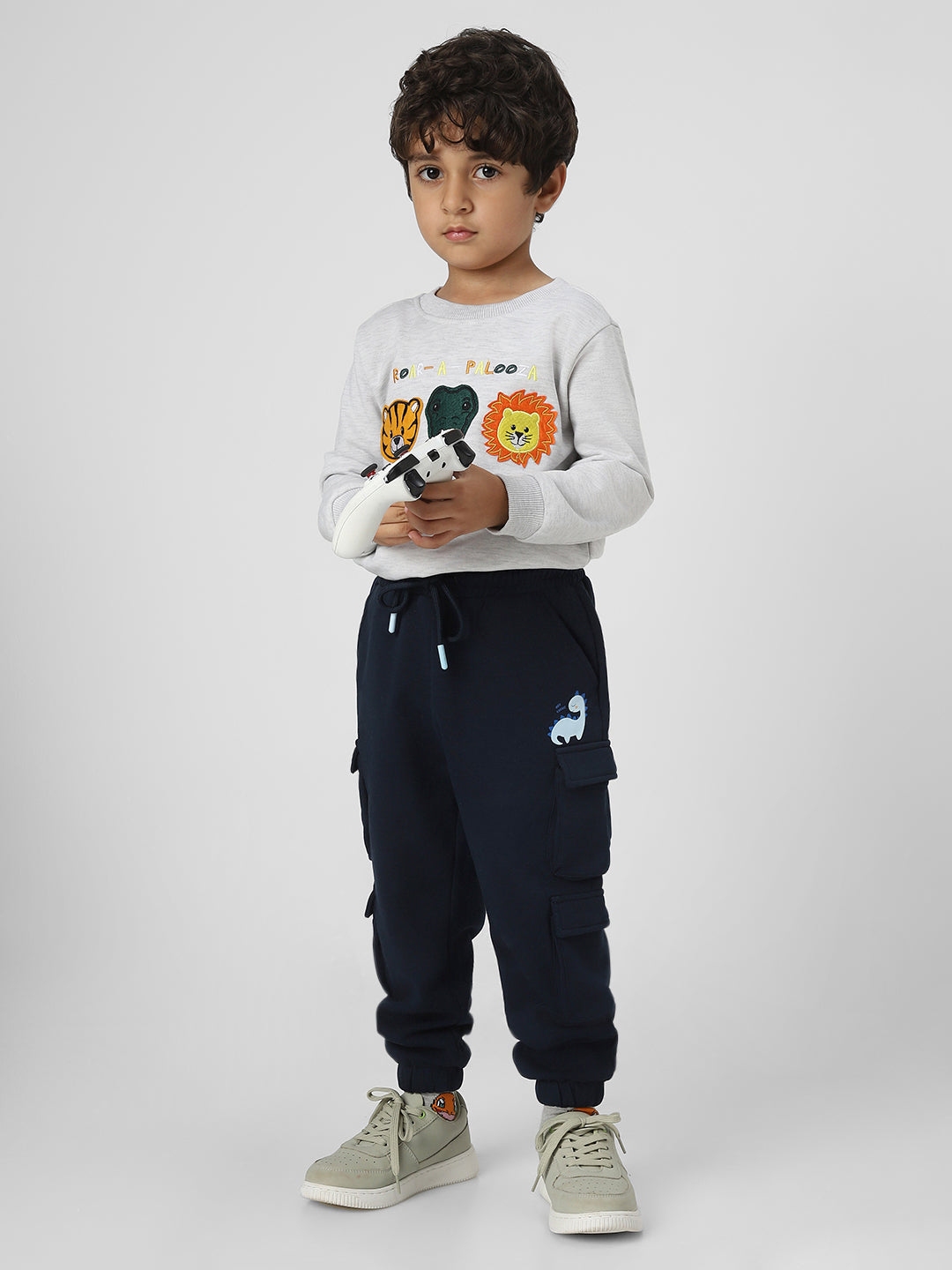 Nautinati Boys' Solid Utility Joggers