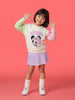 Nautinati Girls Disney Minnie Mouse Oversized Colourblock Puff Printed Sweatshirt