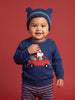 Nautinati Baby Boys Relaxed Fit Christmas Sweater & Pyjama Set with a Matching Cap