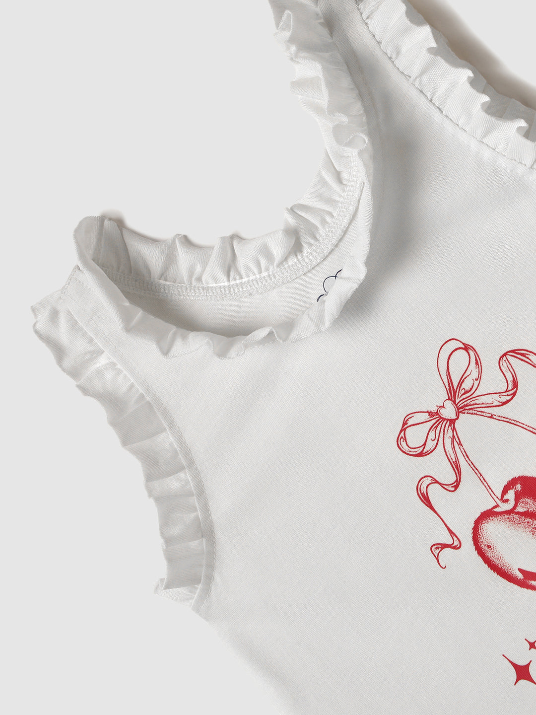 Nautinati Pink & White Graphic Printed T-shirts and Chequered Shorts for Infant Girls