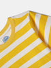 Nautinati Striped Yellow T-shirt and Blue Denim Dungaree Set for Boys
