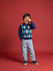 Nautinati Boys Relaxed Fit Full Sleeves Argyle Polo Knit Sweater