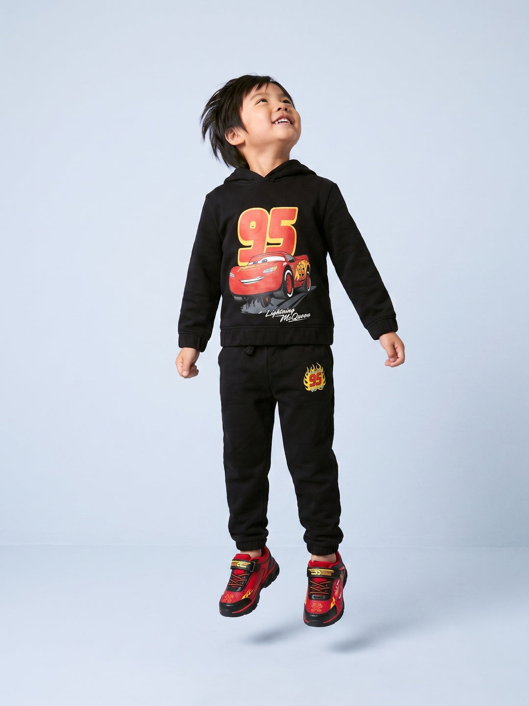 Nautinati Boys Disney Cars Graphic Printed Oversized Hoodie and Jogger Set