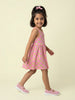 Nautinati Girls' 100% Cotton Pack of 2 Fit & Flare Dresses with Cat Graphic & Floral, Heart All-over Print