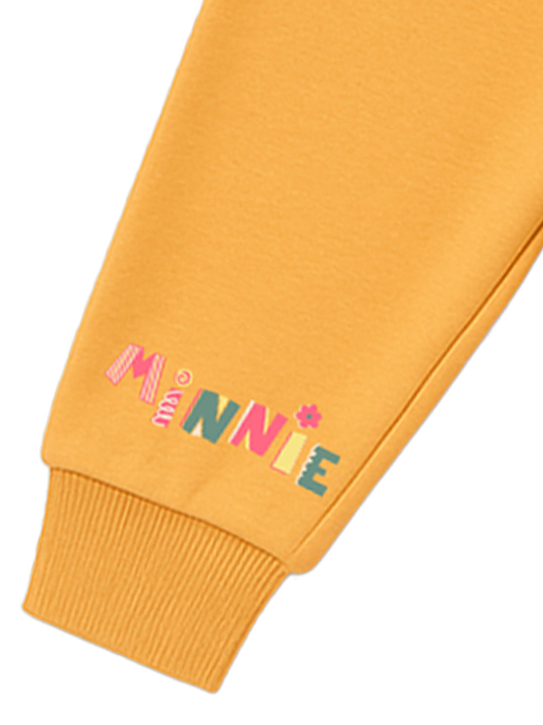 Nautinati Brown Minnie Mouse Print Sweatshirt Set for Girls
