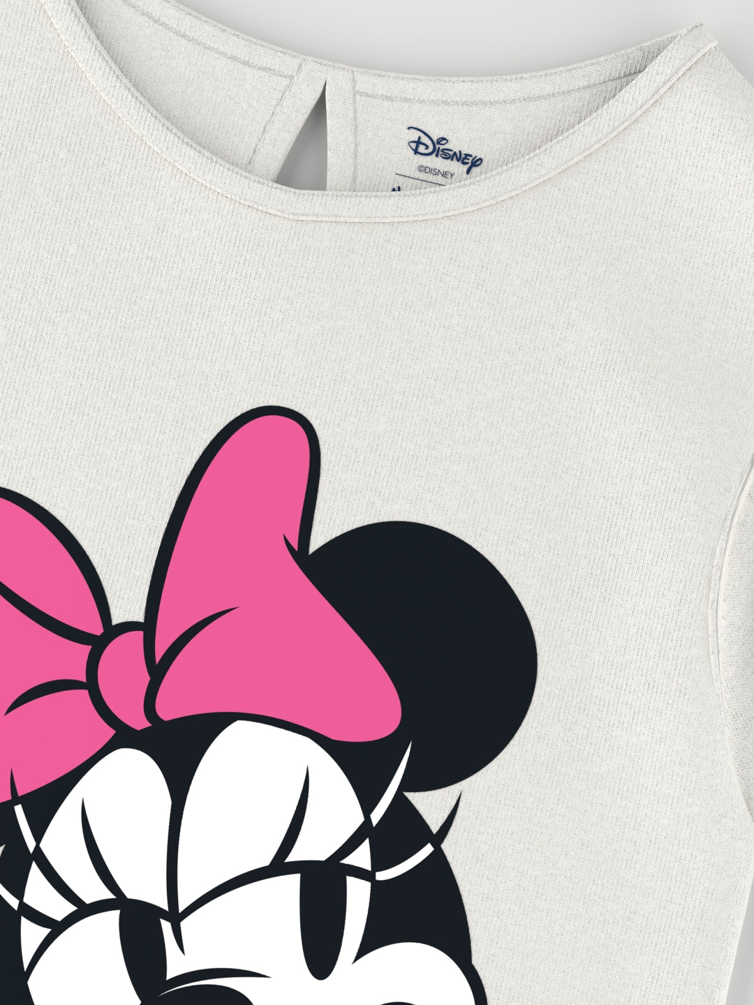 Nautinati Pack of 2 White Minnie Mouse and Daisy Print T-shirts for Girls