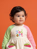 Nautinati Baby Girls Strawberry Sweatshirt Frock with Strawberry Applique Pocket