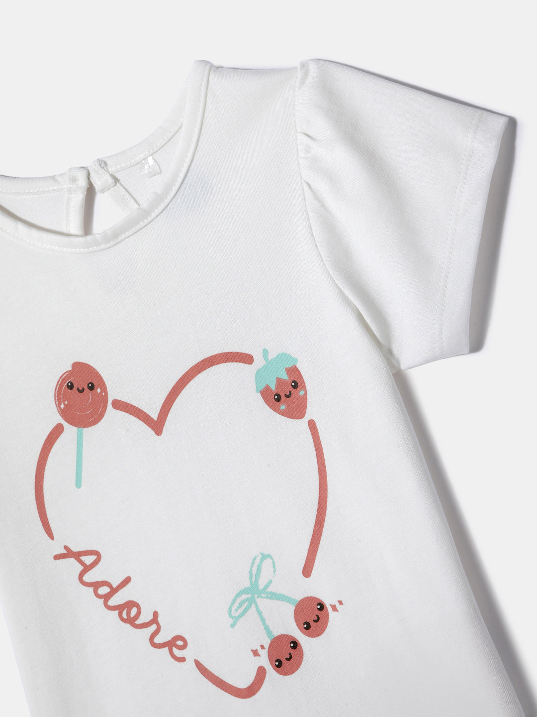 Nautinati Girls' Cotton Printed Tops | Pack of 2 | Age 0 - 2 Years