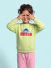 Nautinati Girls Disney Lilo & Stitch Oversized Puff Printed Sweatshirt and Jogger Set