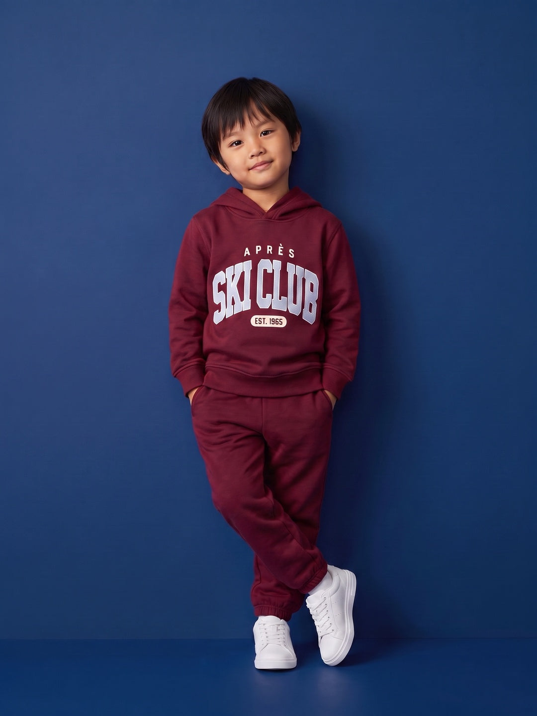 Nautinati Boys Embroided Oversized Varsity Hoodie and Jogger Set