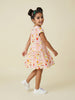 Nautinati Girls' 100% Cotton Pack of 2 A-line Drop Waist Dresses with Dessert theme Striped Graphic & All-over Print