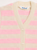 Nautinati Pink And White Sweater Set With Cap For Infant Girls