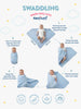 Nautinati Baby Boys' Muslin 100% Cotton Pack of 2 All-over Print Woven Swaddles