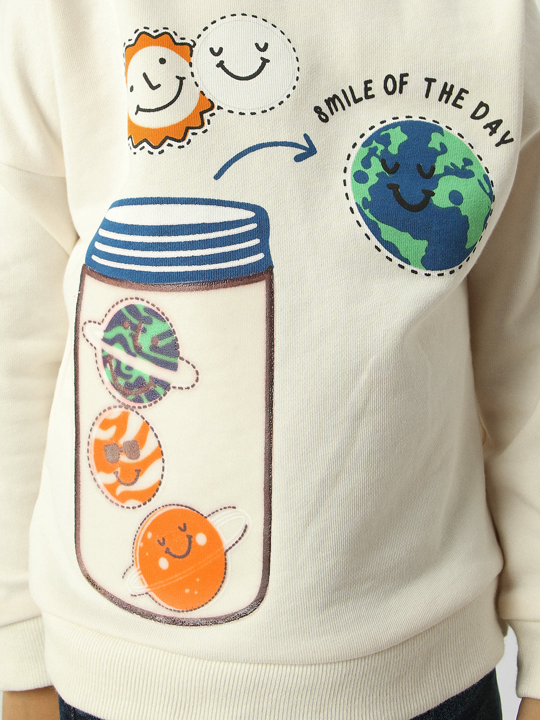 Boys Graphic Printed Round Neck Pullover Sweatshirt