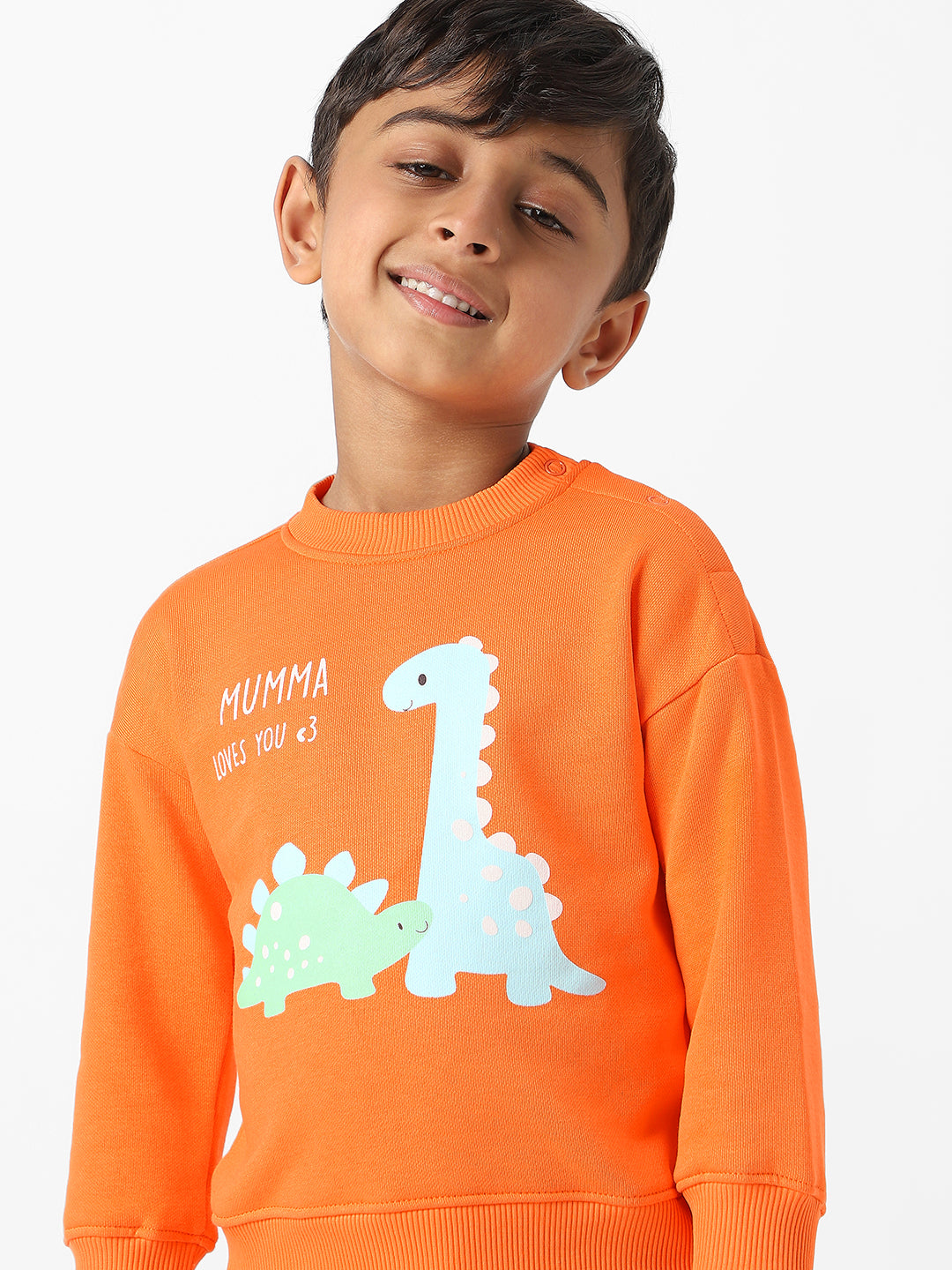 Nautinati Boys' Fleece Dinosaur Printed Sweatshirt